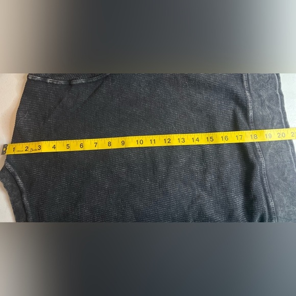 Simply Southern Boxy Ribbed Black Washed Sweatshirt Small Oversized Happy Face - Picture 5 of 7